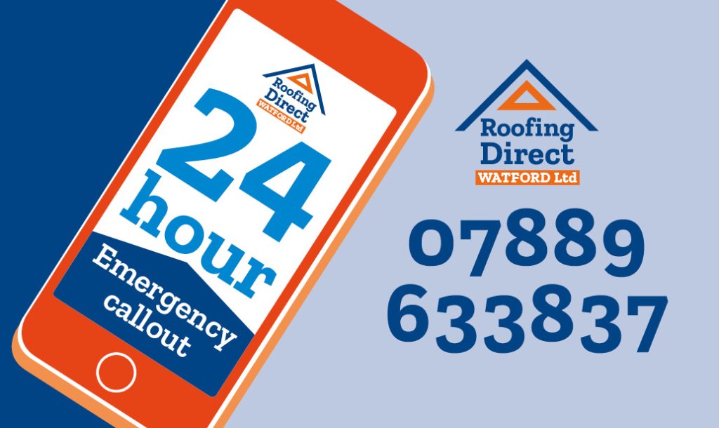 Roofing Direct 24 hour emergency callout within 25 miles of Watford & M25